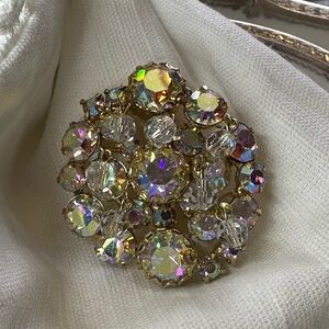 Vintage Aurora Borealis Rhinestone Brooch